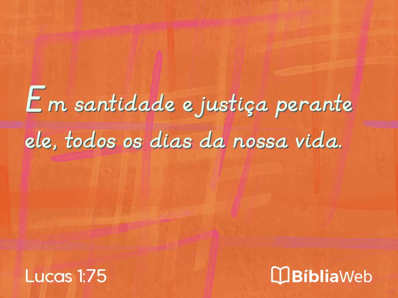 Lucas 1:75 em imagem para compartilhar