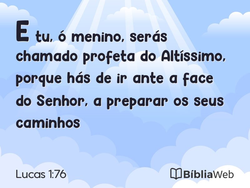 Lucas 1:76 em imagem para compartilhar
