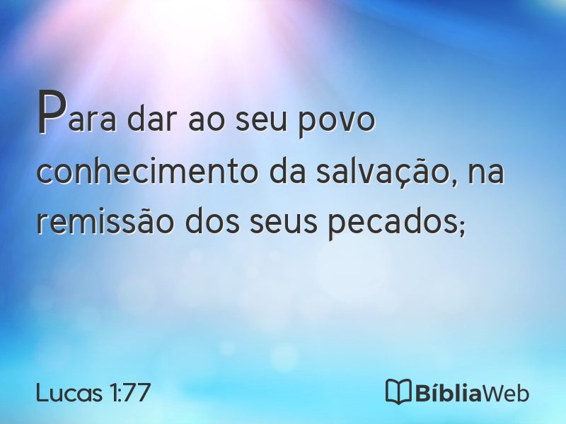 Lucas 1:77 em imagem para compartilhar