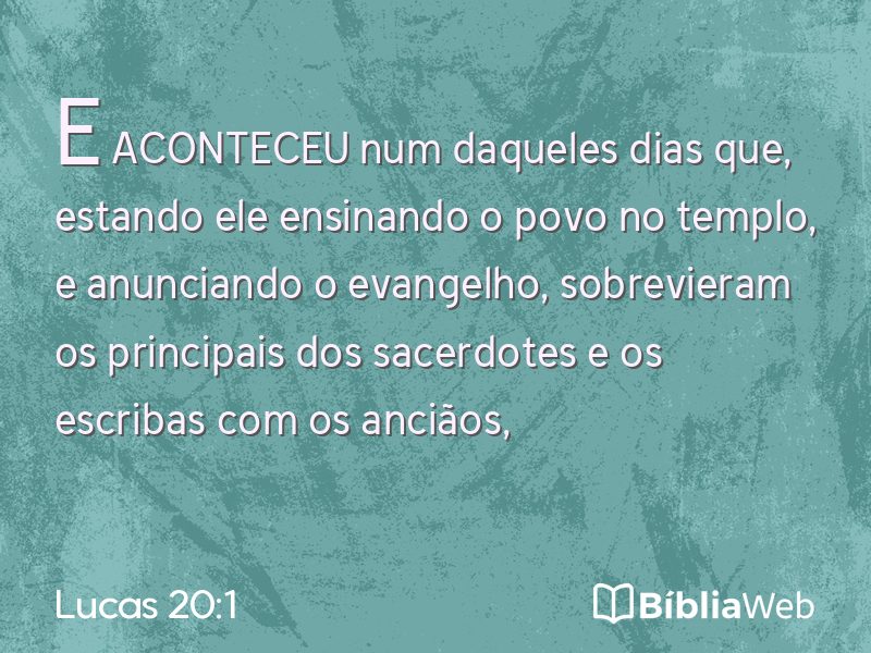 Lucas 20:1 em imagem para compartilhar