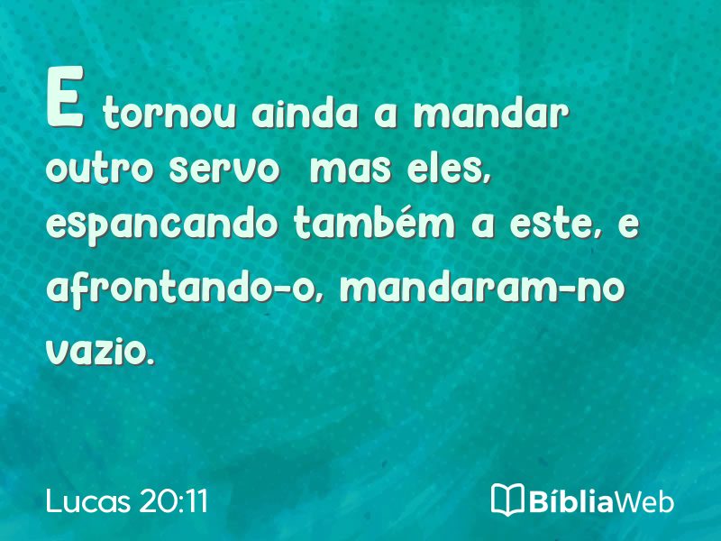 Lucas 20:11 em imagem para compartilhar