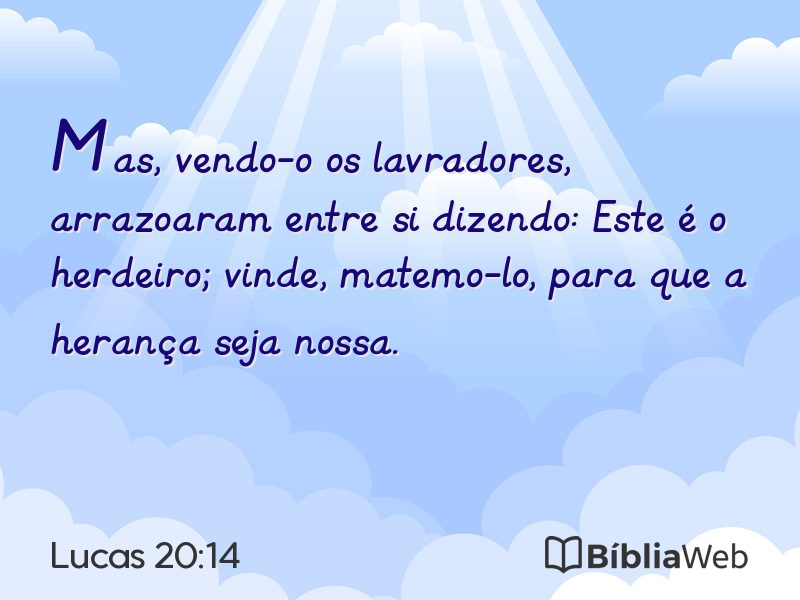 Lucas 20:14 em imagem para compartilhar