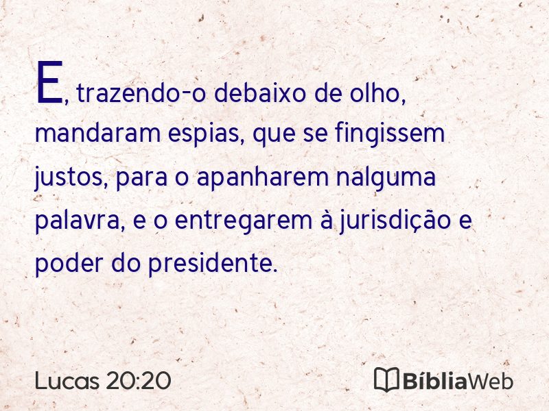 Lucas 20:20 em imagem para compartilhar