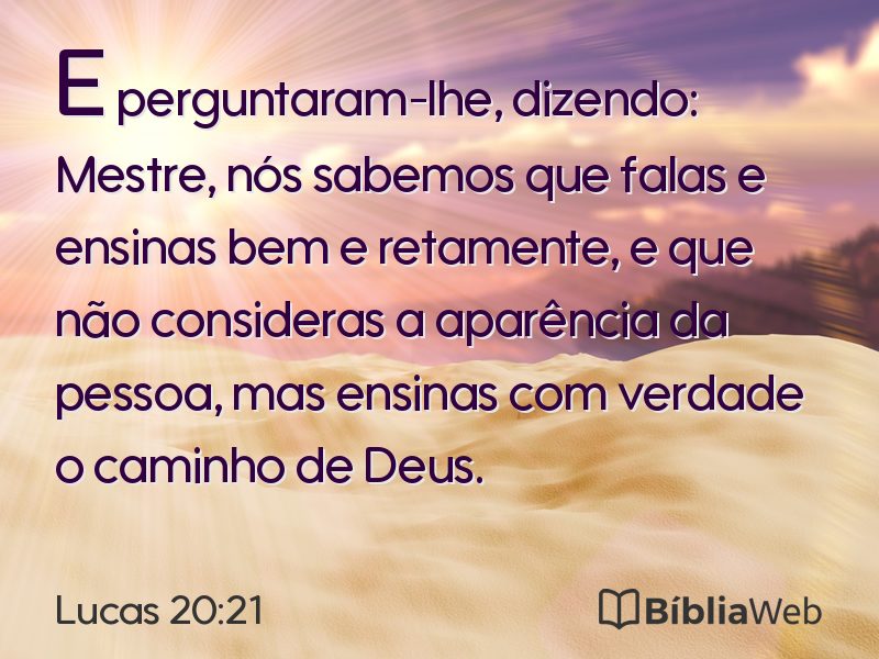Lucas 20:21 em imagem para compartilhar