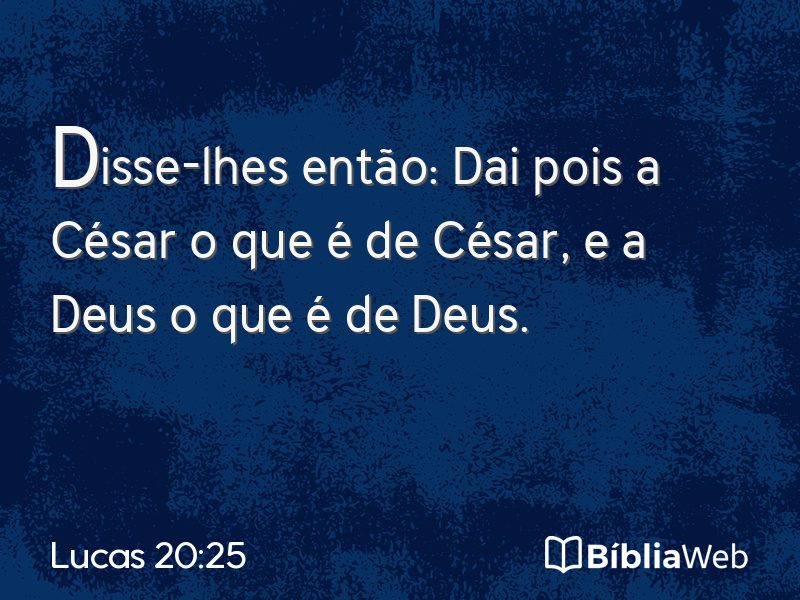 Lucas 20:25 em imagem para compartilhar