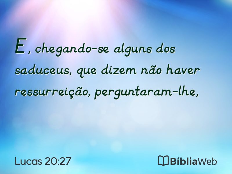 Lucas 20:27 em imagem para compartilhar