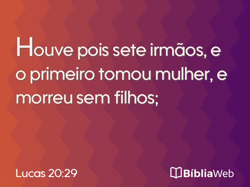 Lucas 20:29 em imagem para compartilhar