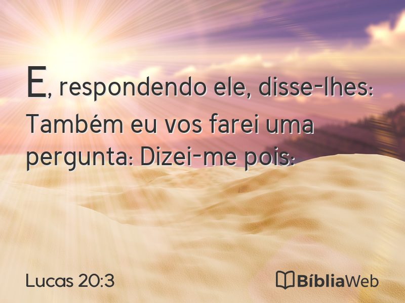 Lucas 20:3 em imagem para compartilhar