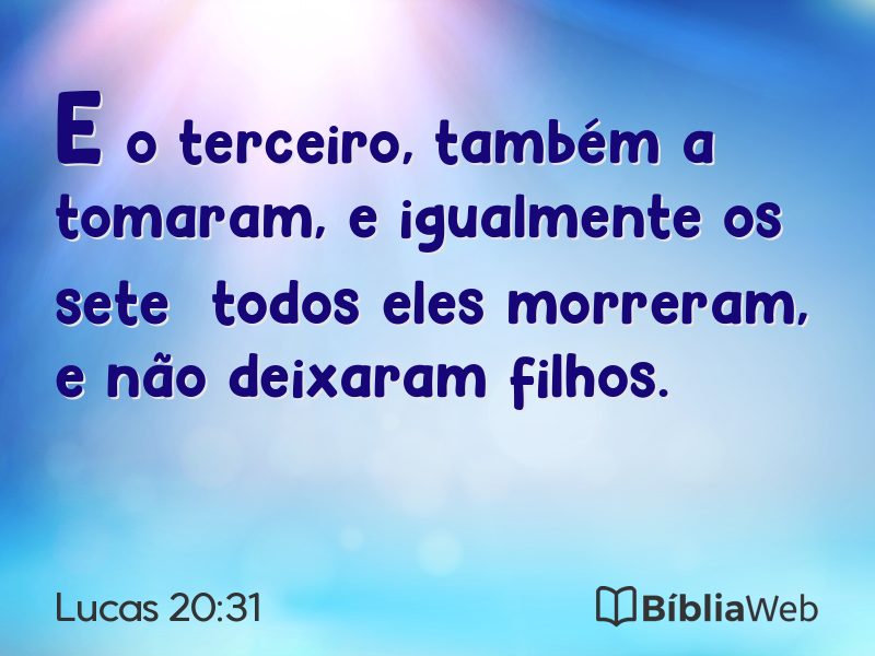 Lucas 20:31 em imagem para compartilhar
