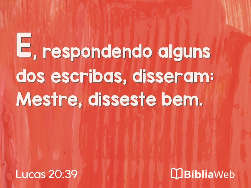 Lucas 20:39 em imagem para compartilhar