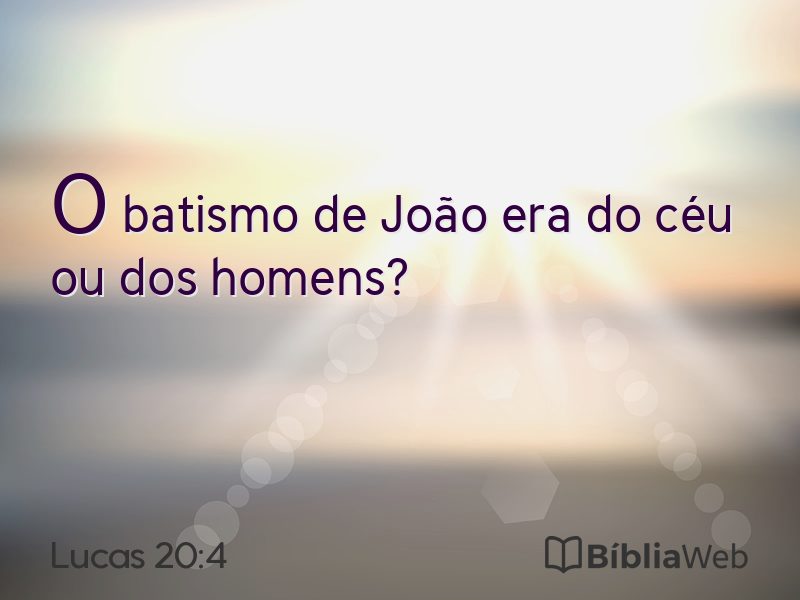 Lucas 20:4 em imagem para compartilhar