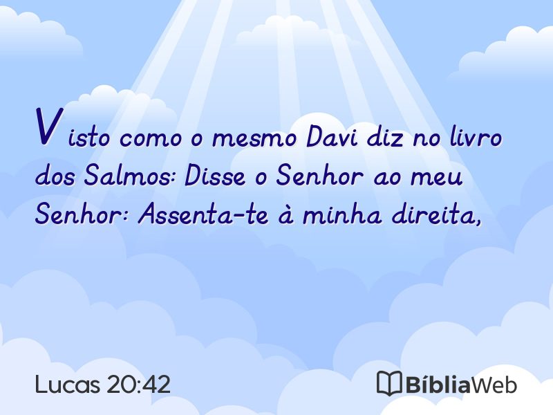 Lucas 20:42 em imagem para compartilhar