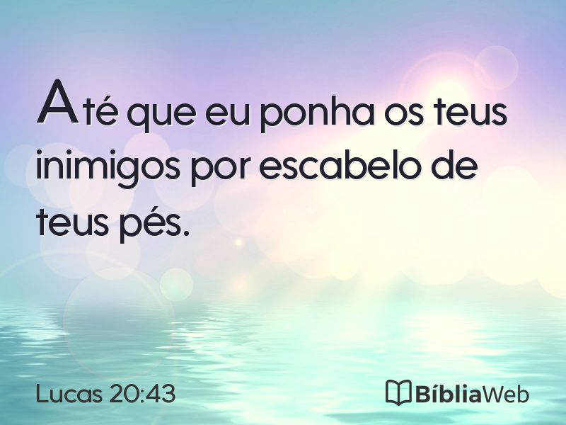 Lucas 20:43 em imagem para compartilhar