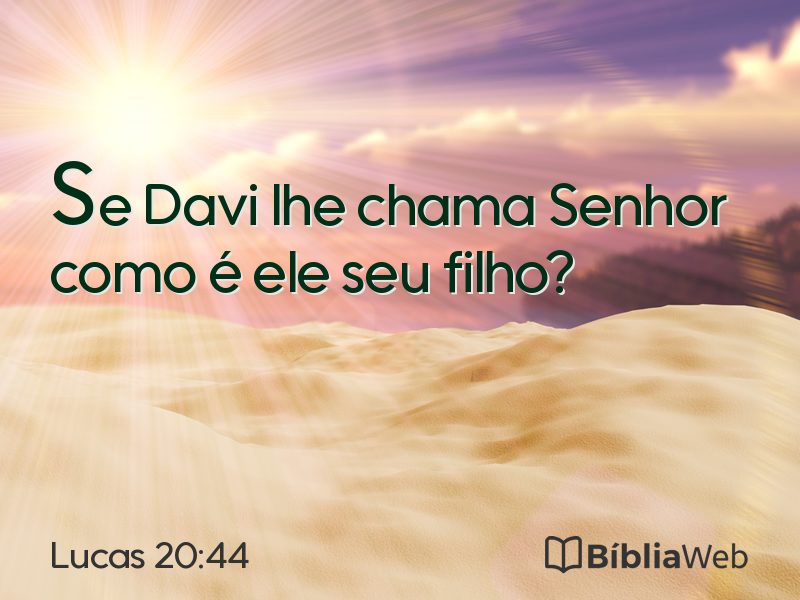 Lucas 20:44 em imagem para compartilhar