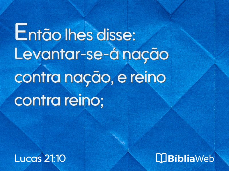 Lucas 21:10 em imagem para compartilhar