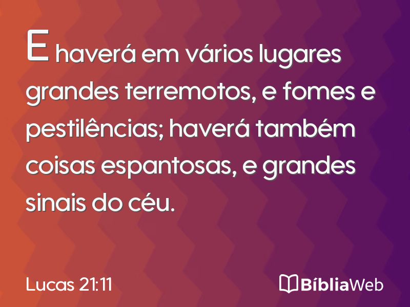 Lucas 21:11 em imagem para compartilhar