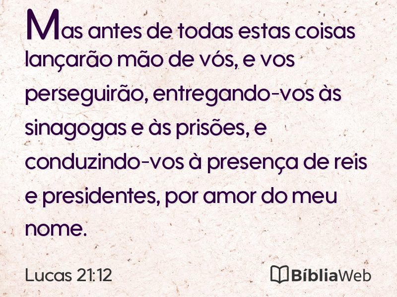 Lucas 21:12 em imagem para compartilhar