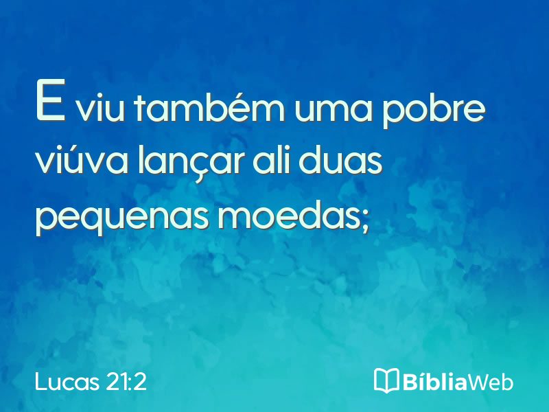 Lucas 21:2 em imagem para compartilhar