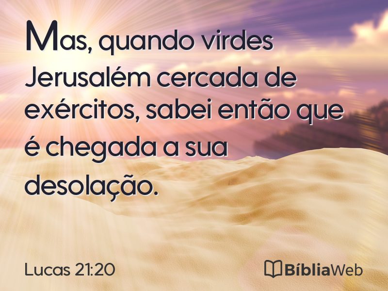 Lucas 21:20 em imagem para compartilhar