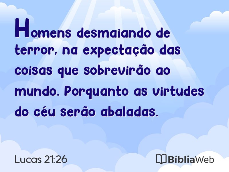 Lucas 21:26 em imagem para compartilhar