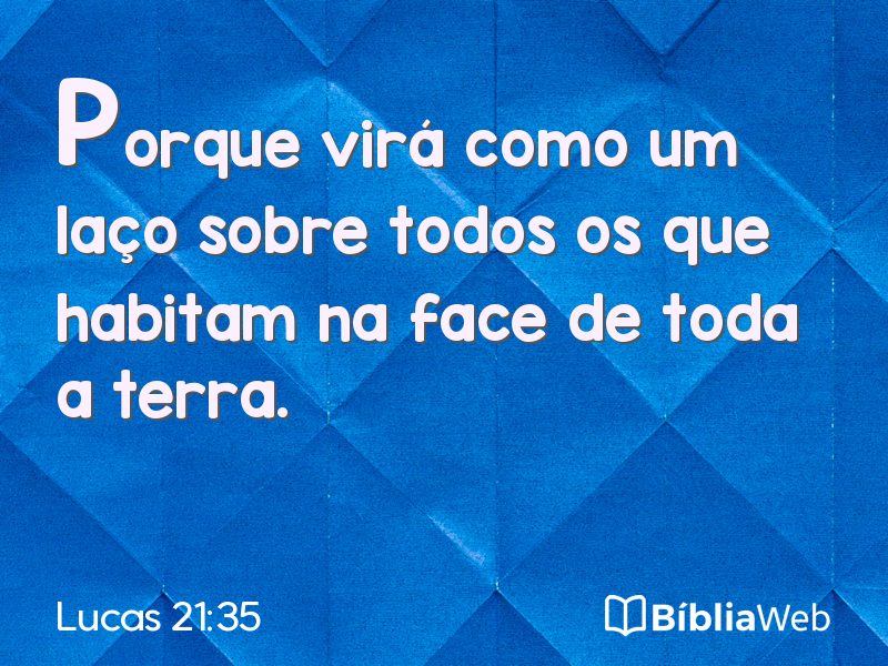 Lucas 21:35 em imagem para compartilhar