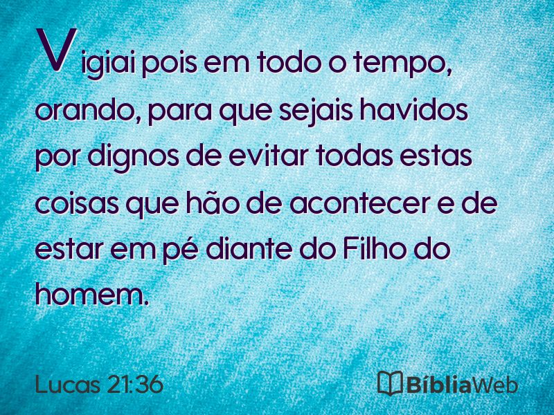 Lucas 21:36 em imagem para compartilhar