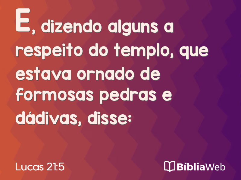 Lucas 21:5 em imagem para compartilhar