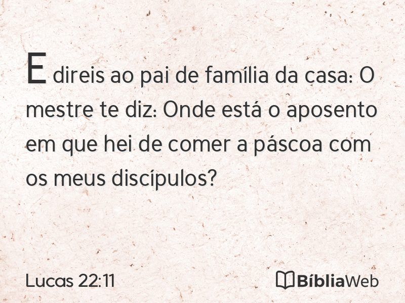 Lucas 22:11 em imagem para compartilhar
