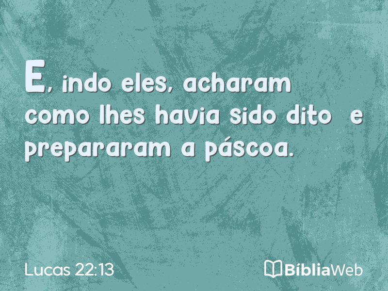 Lucas 22:13 em imagem para compartilhar