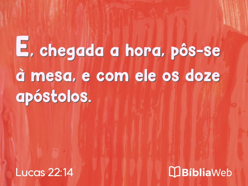 Lucas 22:14 em imagem para compartilhar