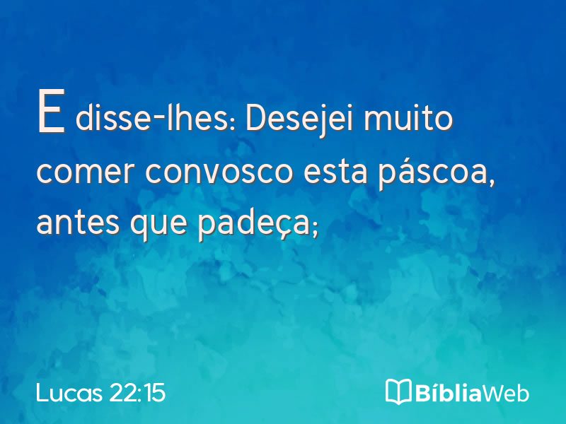 Lucas 22:15 em imagem para compartilhar
