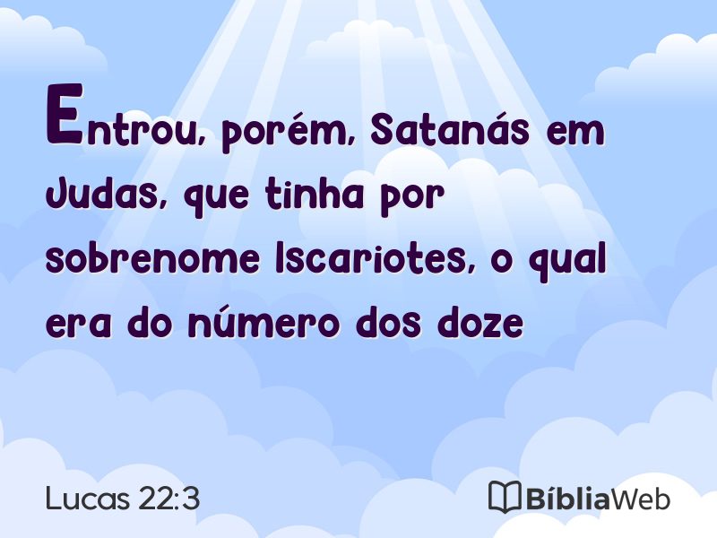 Lucas 22:3 em imagem para compartilhar
