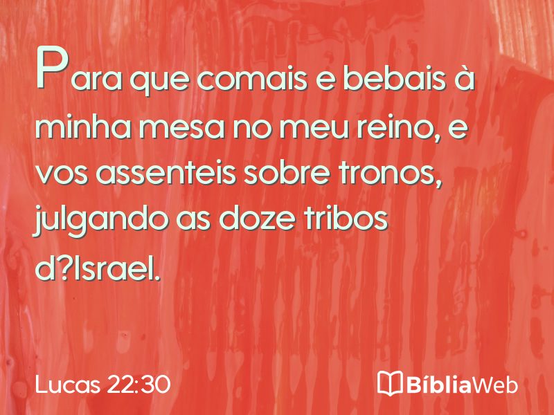 Lucas 22:30 em imagem para compartilhar