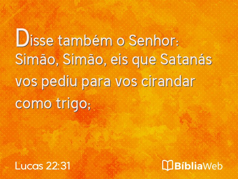 Lucas 22:31 em imagem para compartilhar