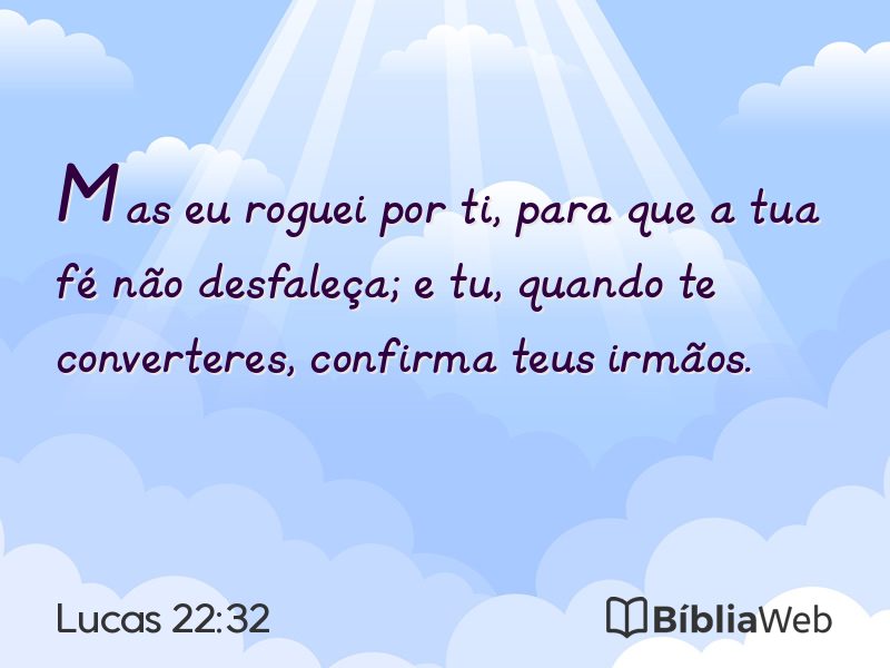 Lucas 22:32 em imagem para compartilhar