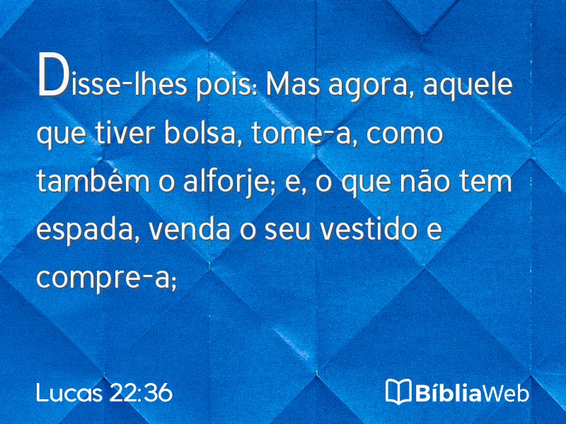 Lucas 22:36 em imagem para compartilhar