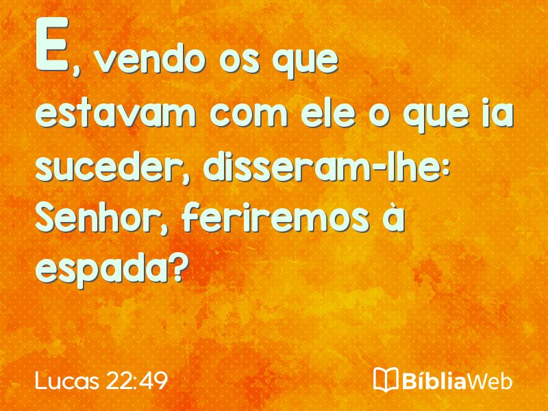Lucas 22:49 em imagem para compartilhar