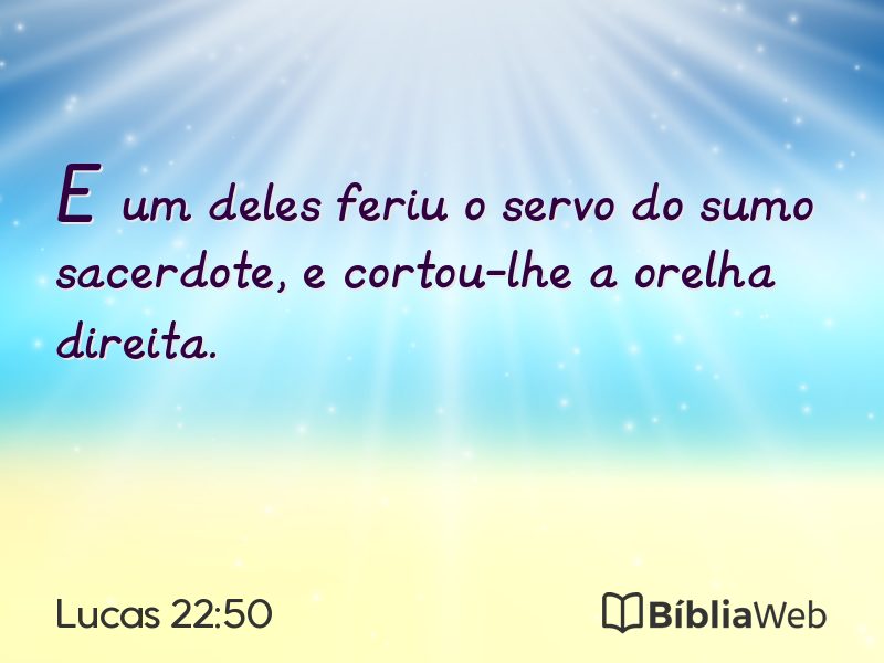 Lucas 22:50 em imagem para compartilhar