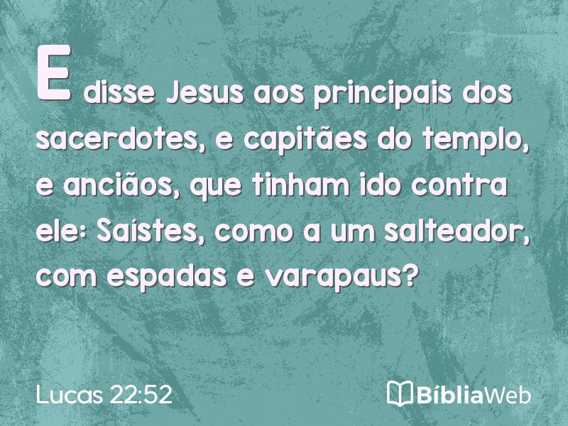 Lucas 22:52 em imagem para compartilhar