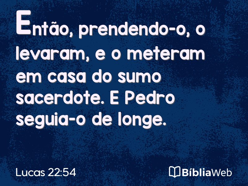 Lucas 22:54 em imagem para compartilhar