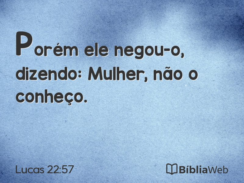 Lucas 22:57 em imagem para compartilhar