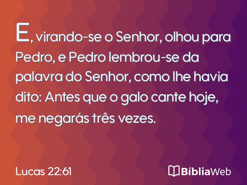 Lucas 22:61 em imagem para compartilhar