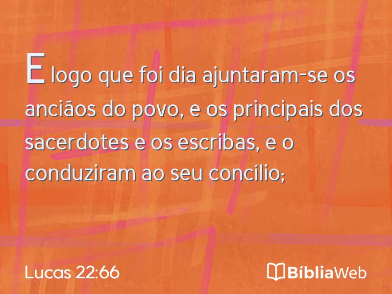 Lucas 22:66 em imagem para compartilhar