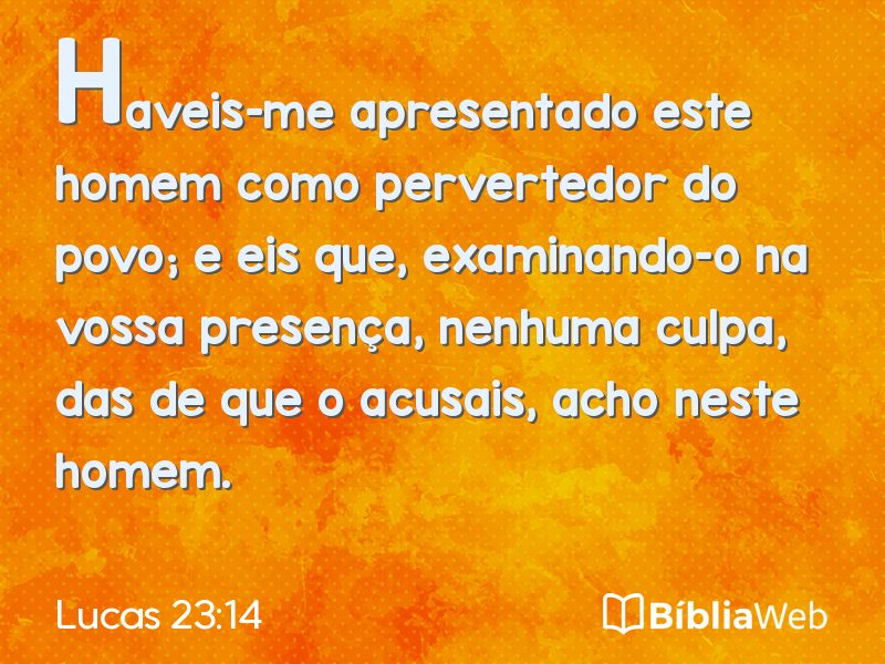 Lucas 23:14 em imagem para compartilhar