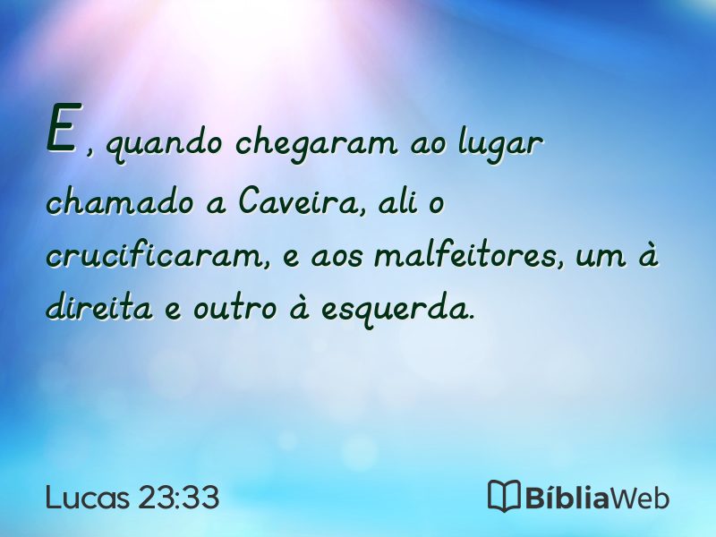 Lucas 23:33 em imagem para compartilhar
