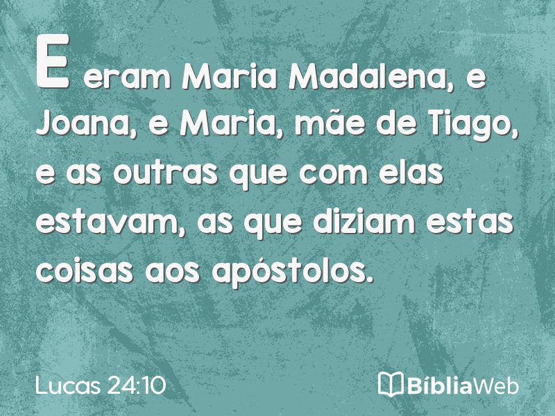 Lucas 24:10 em imagem para compartilhar