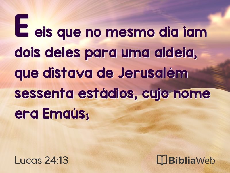 Lucas 24:13 em imagem para compartilhar