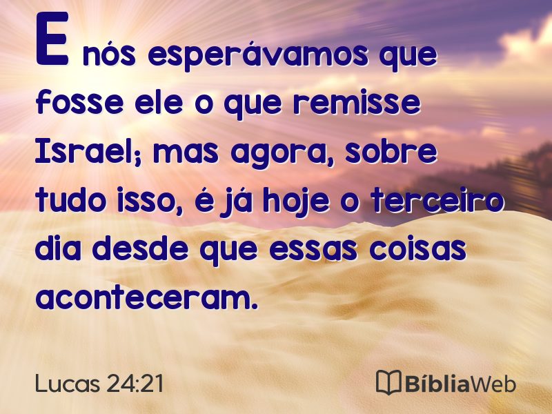 Lucas 24:21 em imagem para compartilhar