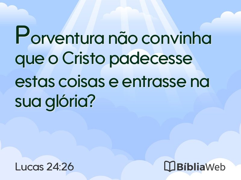 Lucas 24:26 em imagem para compartilhar