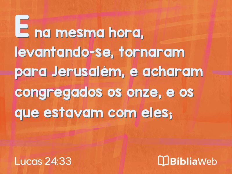 Lucas 24:33 em imagem para compartilhar